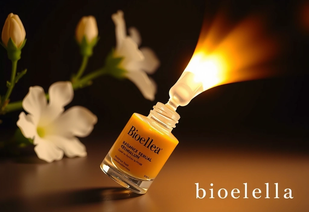 Bioellea Radiance Renewal Serum bottle with glowing effect